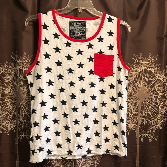 Broken Threads Other - BROKEN THREADS Star Tank Top Red White Blue L